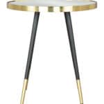 Gold & Black Round Side Table with Mirror Top 11 Gold & Black Round Side Table with Mirror Top