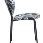 Leaf Print Dining Chair with Black Legs (Set of 2)