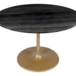 Black and Gold Round Marble Dining Table for 4 17 Black and Gold Round Marble Dining Table for 4