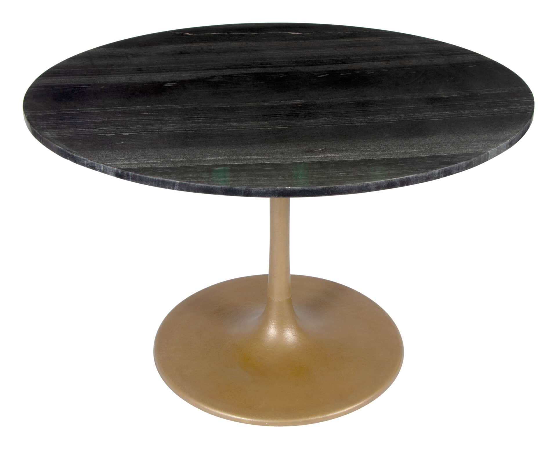 Black and Gold Round Marble Dining Table for 4 6 Black and Gold Round Marble Dining Table for 4 - Image 6