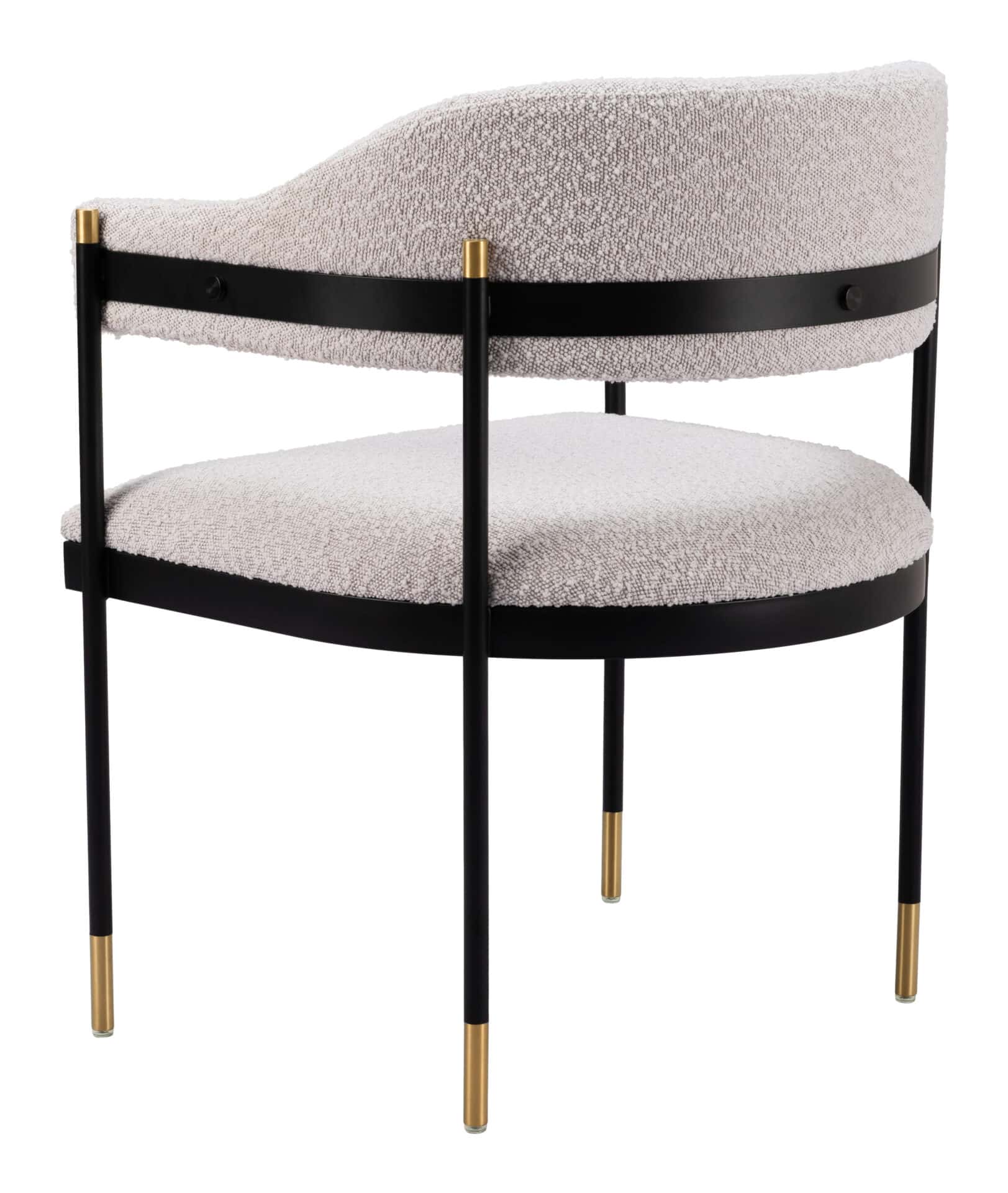 Modern Gray Dining Chair with Plush Teddy Fabric and Steel Frame 7 Modern Gray Dining Chair with Plush Teddy Fabric and Steel Frame - Image 7