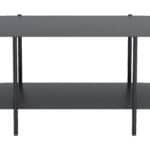 Modern Black Oval Coffee Table with Two-Tier Shelves 10 Modern Black Oval Coffee Table with Two-Tier Shelves