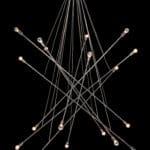 Modern Chrome Ceiling Lamp with Elegant Criss-Cross Design and Bulbs 8 Modern Chrome Ceiling Lamp with Elegant Criss-Cross Design and Bulbs