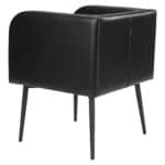 Modern Art Deco Dining Chair with Faux Leather and Steel Frame 11 Modern Art Deco Dining Chair with Faux Leather and Steel Frame