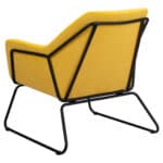 Yellow Velvet Accent Chair with Powder Coated Steel Legs 16 Yellow Velvet Accent Chair with Powder Coated Steel Legs