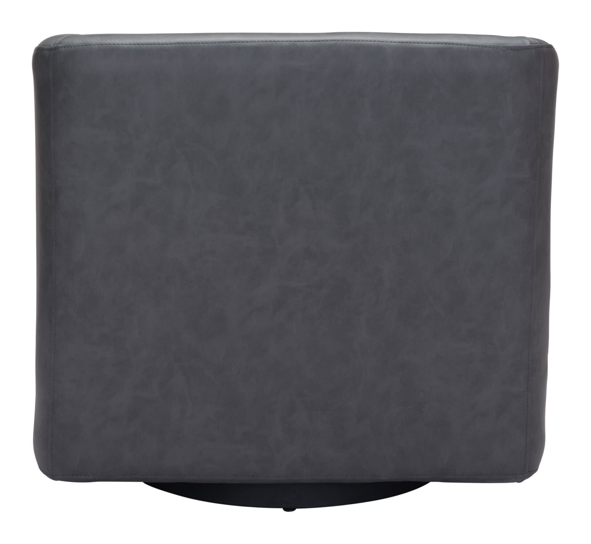 Modern Gray Faux Leather Chair with Steel Legs and Armrests 5 Modern Gray Faux Leather Chair with Steel Legs and Armrests - Image 5