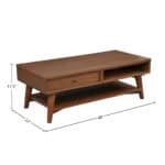 Mid Century Modern Acorn Coffee Table Mahogany and Okoume Veneer