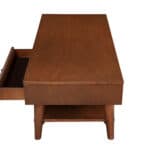 Mid Century Modern Acorn Coffee Table Mahogany and Okoume Veneer