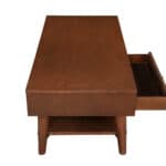 Mid Century Modern Acorn Coffee Table Mahogany and Okoume Veneer