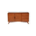 Mid Century Modern Acorn Mahogany Sideboard with Adjustable Shelves