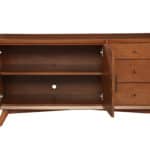 Mid Century Modern Acorn Mahogany Sideboard with Adjustable Shelves