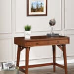 Acorn Mid Century Modern Mahogany Desk With Two Drawers 11 Acorn Mid Century Modern Mahogany Desk With Two Drawers