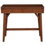 Acorn Mid Century Modern Mahogany Desk With Two Drawers 13 Acorn Mid Century Modern Mahogany Desk With Two Drawers
