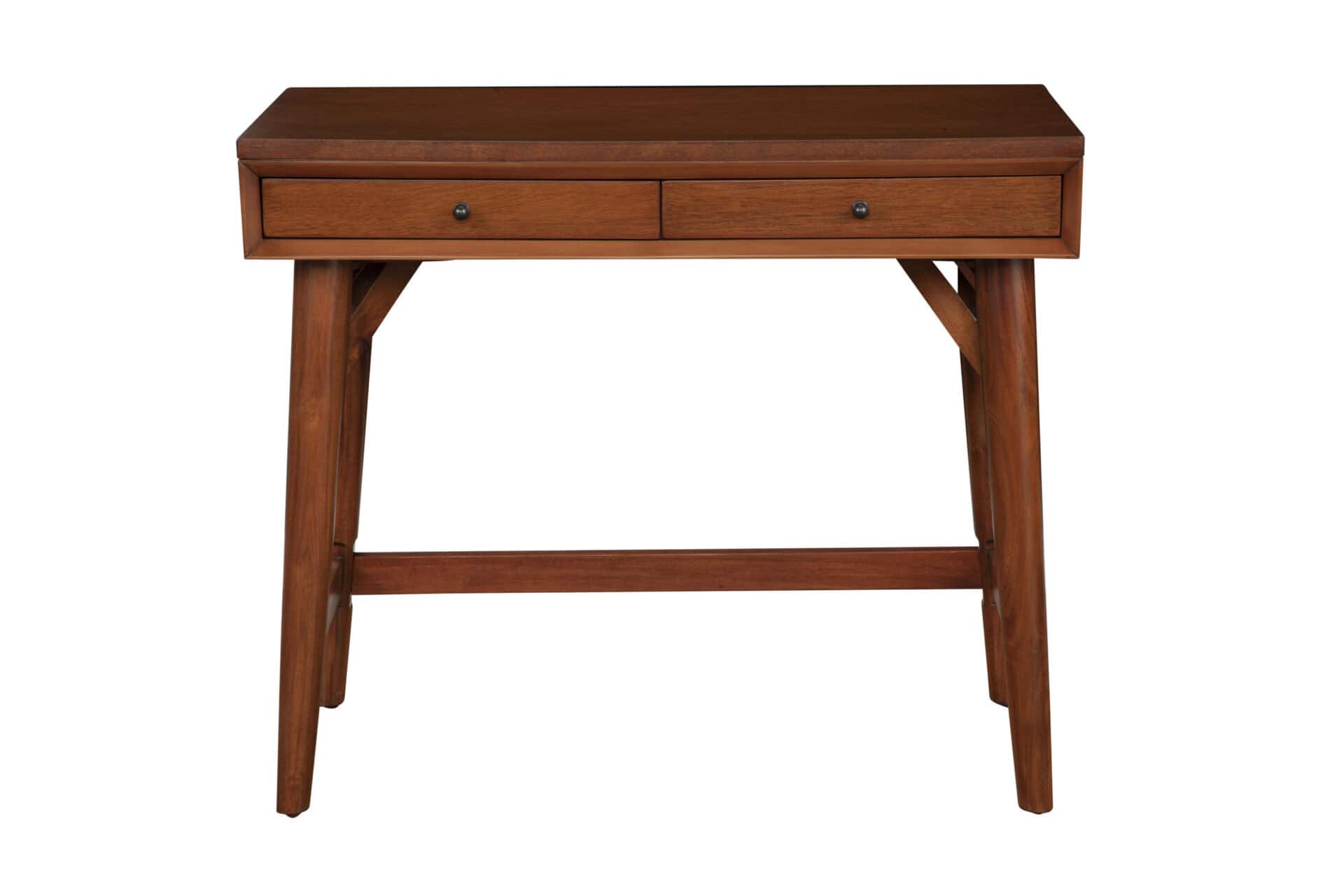 Acorn Mid Century Modern Mahogany Desk With Two Drawers 3 Acorn Mid Century Modern Mahogany Desk With Two Drawers - Image 3