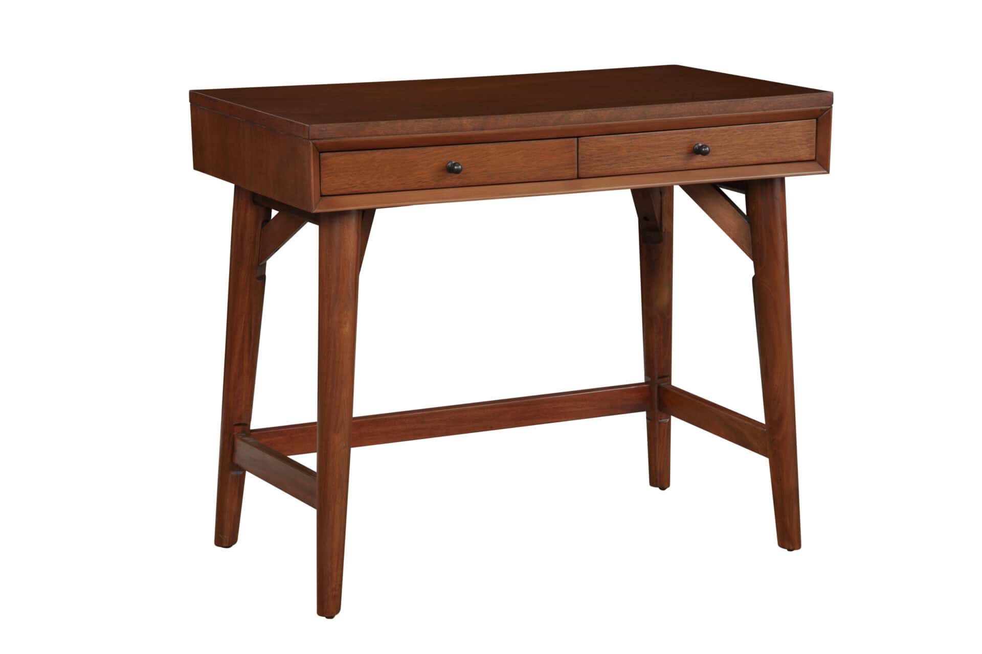 Acorn Mid Century Modern Mahogany Desk With Two Drawers 4 Acorn Mid Century Modern Mahogany Desk With Two Drawers - Image 4