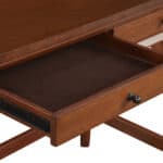 Acorn Mid Century Modern Mahogany Desk With Two Drawers 15 Acorn Mid Century Modern Mahogany Desk With Two Drawers