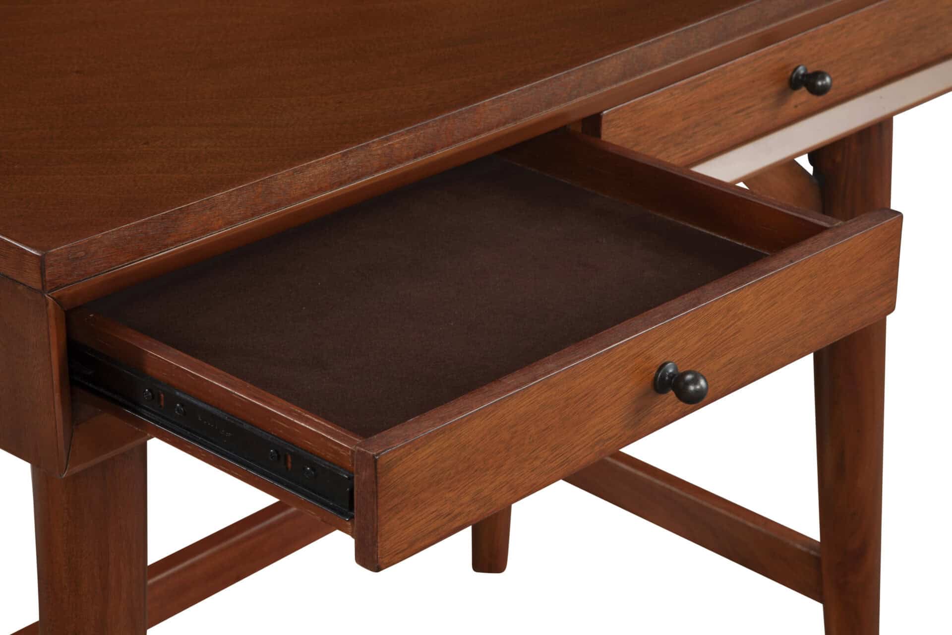 Acorn Mid Century Modern Mahogany Desk With Two Drawers 5 Acorn Mid Century Modern Mahogany Desk With Two Drawers - Image 5