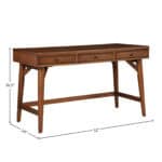 Mid Century Mahogany Desk Acorn Finish With Three Drawers