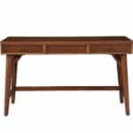Mid Century Mahogany Desk Acorn Finish With Three Drawers