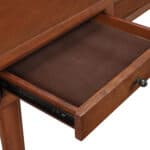 Mid Century Mahogany Desk Acorn Finish With Three Drawers