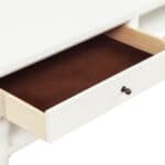 White Mid Century Modern Mahogany Coffee Table with Storage