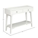 White Mid Century Modern Mahogany Console Table with Drawers 16 White Mid Century Modern Mahogany Console Table with Drawers