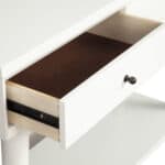White Mid Century Modern Mahogany Console Table with Drawers 13 White Mid Century Modern Mahogany Console Table with Drawers