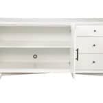 White Mahogany Mid Century Modern Sideboard with Storage