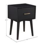 Black Mahogany Mid Century Modern End Table with Drawer 14 Black Mahogany Mid Century Modern End Table with Drawer