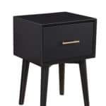 Black Mahogany Mid Century Modern End Table with Drawer 9 Black Mahogany Mid Century Modern End Table with Drawer