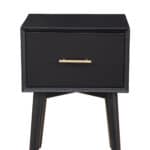 Black Mahogany Mid Century Modern End Table with Drawer 10 Black Mahogany Mid Century Modern End Table with Drawer