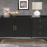Black Mahogany Mid Century Modern Sideboard with Adjustable Shelves 9 Black Mahogany Mid Century Modern Sideboard with Adjustable Shelves