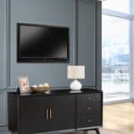Black Mahogany Mid Century Modern Sideboard with Adjustable Shelves 10 Black Mahogany Mid Century Modern Sideboard with Adjustable Shelves