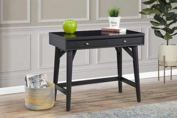 Mid Century Modern Black Mahogany Home Office Desk