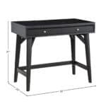 Mid Century Modern Black Mahogany Home Office Desk