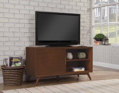 Mid Century Walnut TV Console Mahogany Solids and Veneer
