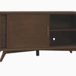 Mid Century Walnut TV Console Mahogany Solids and Veneer