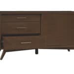 Mid Century Walnut TV Console Mahogany Solids and Veneer