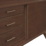 Mid Century Walnut TV Console Mahogany Solids and Veneer