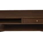 Walnut Mid Century Modern Coffee Table with Drawer and Shelf