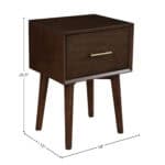 Mid Century Modern Walnut End Table Mahogany Solids and Veneer 14 Mid Century Modern Walnut End Table Mahogany Solids and Veneer