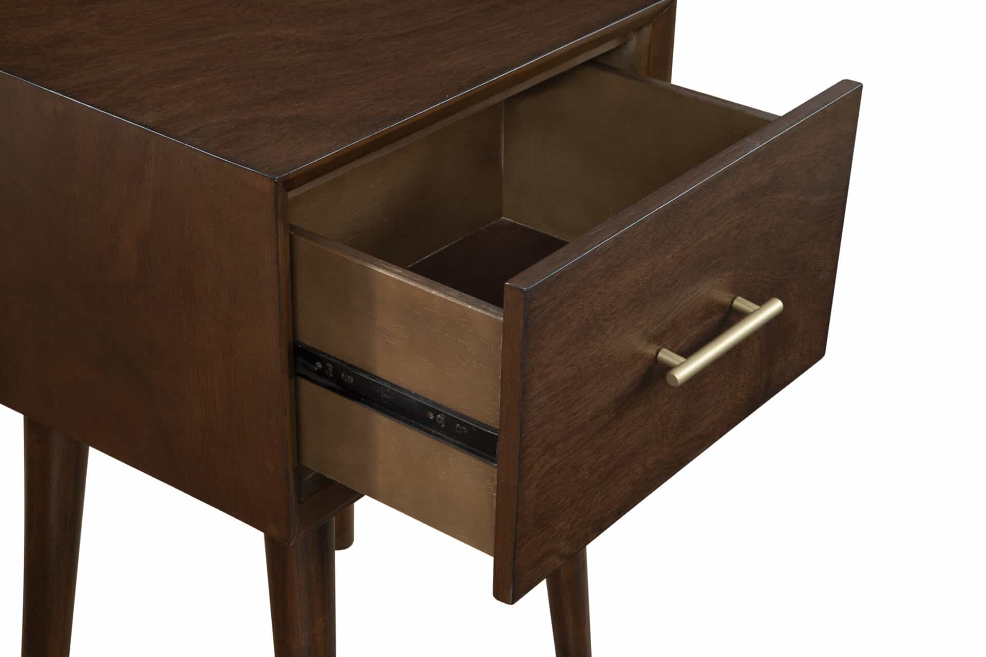 Mid Century Modern Walnut End Table Mahogany Solids and Veneer 4 Mid Century Modern Walnut End Table Mahogany Solids and Veneer - Image 4