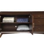 Mid Century Walnut Sideboard Mahogany Veneer with Adjustable Shelves