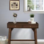 Mid Century Modern Walnut Desk Mahogany Solids and Veneer