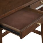 Mid Century Modern Walnut Desk Mahogany Solids and Veneer