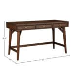 Walnut Mid Century Modern Mahogany Desk with 3 Drawers