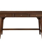 Walnut Mid Century Modern Mahogany Desk with 3 Drawers