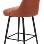 Modern Swivel Counter Stool with Faux Leather and Steel Frame 15 Modern Swivel Counter Stool with Faux Leather and Steel Frame