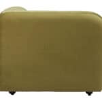 Velvet Tufted Corner Chair with Birch Wood Legs in Green 9 Velvet Tufted Corner Chair with Birch Wood Legs in Green