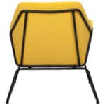 Yellow Velvet Accent Chair with Powder Coated Steel Legs 15 Yellow Velvet Accent Chair with Powder Coated Steel Legs